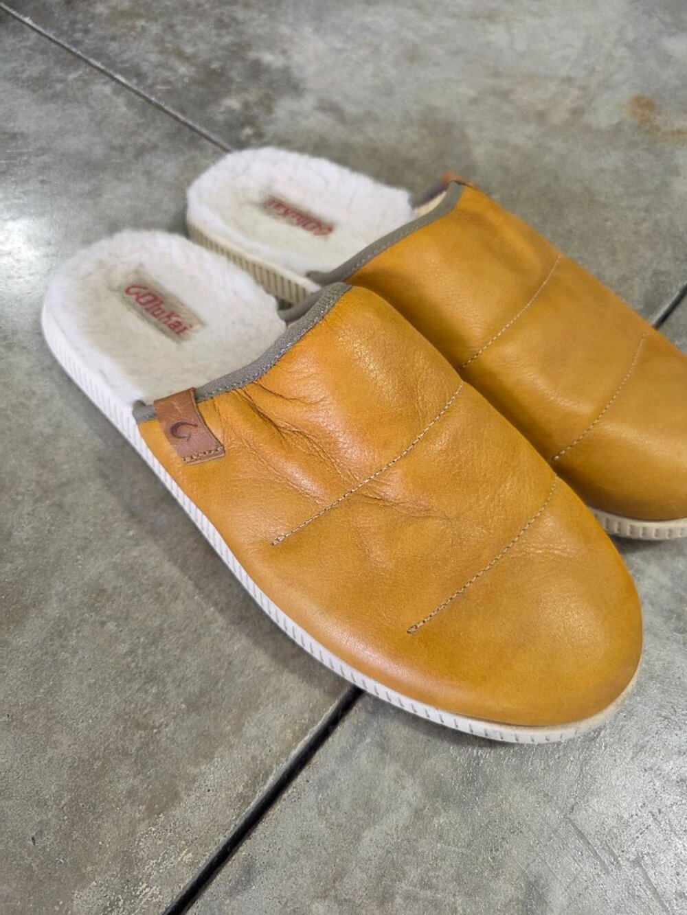 Men's Leather Mule slippers SIZE 11